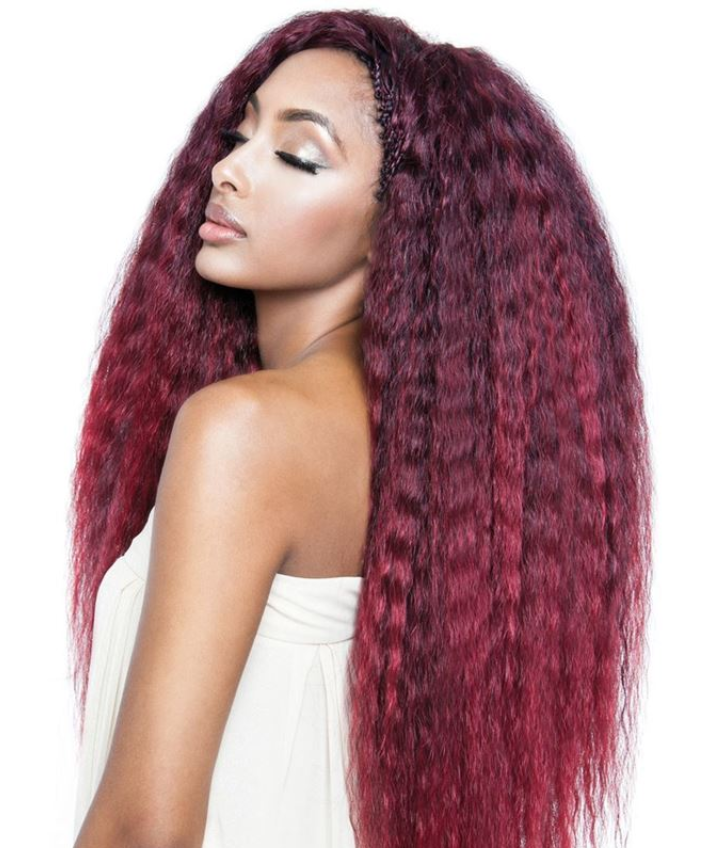 Ombre Red Burgundy Box Braids 3X Twist Hair Extensions Long