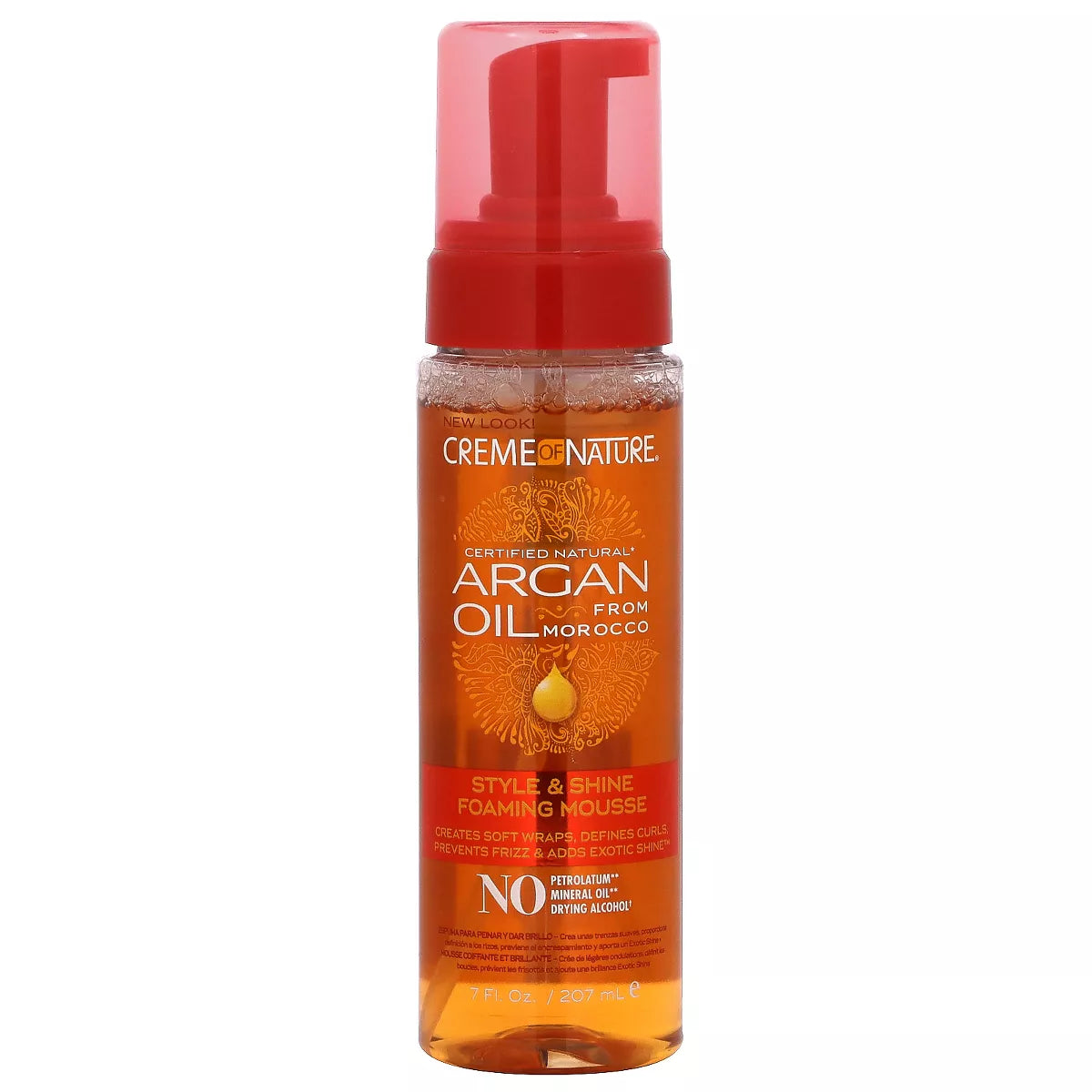 CREME OF NATURE ARGAN OIL STYLE &amp; SHINE FOAMING MOUSE 7OZ