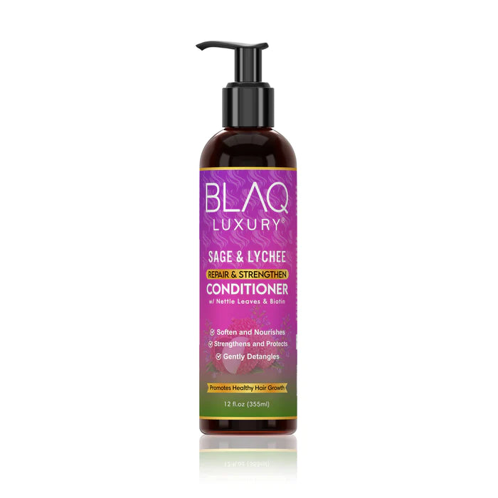 BLAQ LUXURY SAGE &amp; LYCHEE REPAIR &amp; STRENGTHEN CONDITIONER 12 OZ