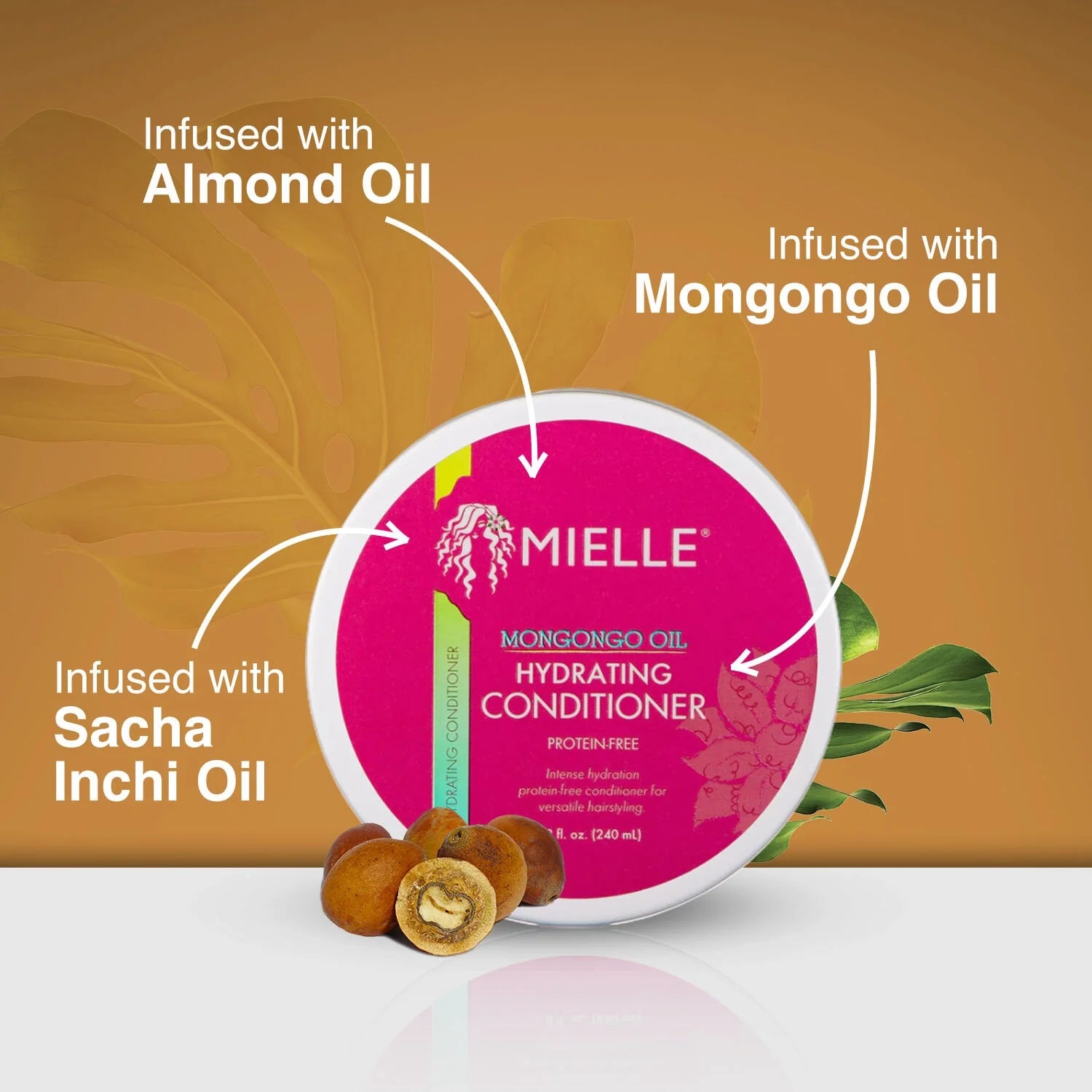 MIELLE MONGONGO OIL EXFOLIATING HYDRATING CONDITIONER 8OZ