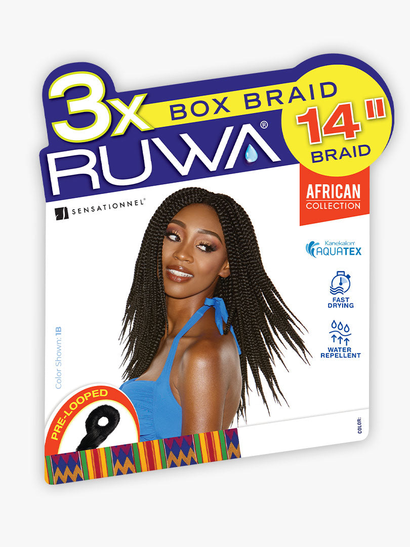 SENSATIONNEL - 3X RUWA BOX BRAID 14″ CROCHET BRAIDING HAIR