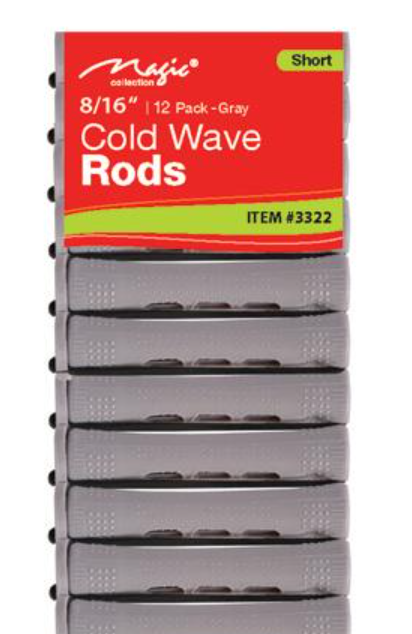 MAGIC COLLECTION COLD WAVE RODS 8/16&quot; SHORT-  12 PIECES