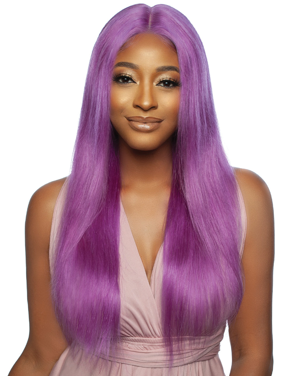 TRILL -  TROC206 - 13A VIOLET PURPLE STRAIGHT 100% UNPROCESSED HUMAN 20” HAIR WIG