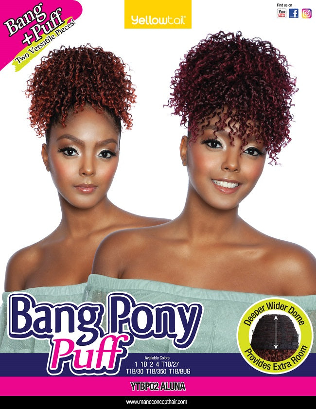 YELLOW TAIL BANG PONY PUFF - ALUNA