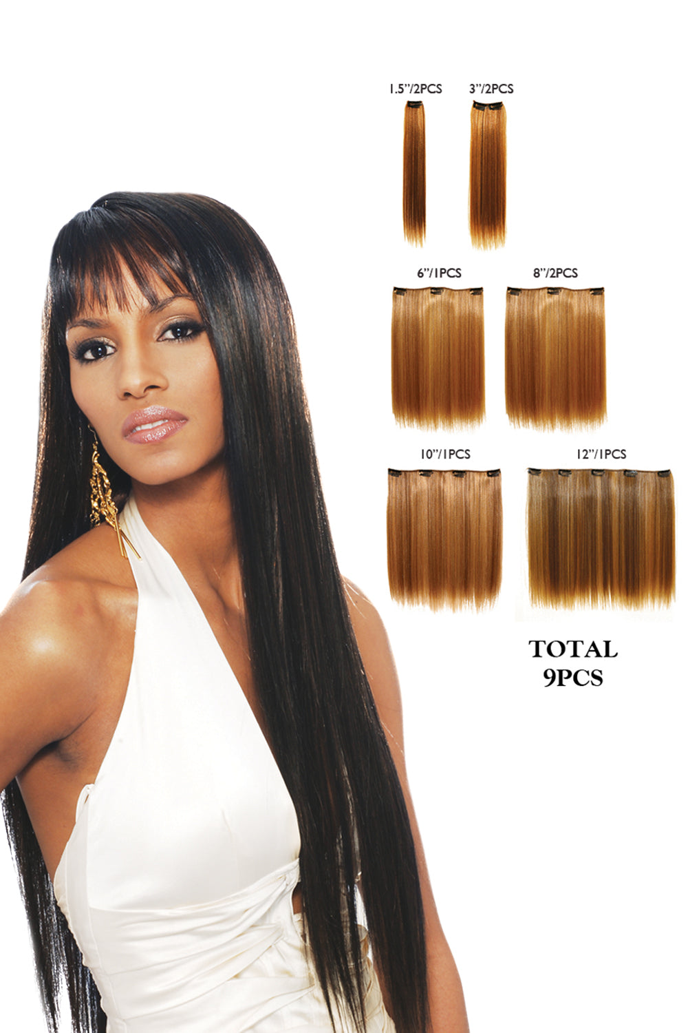 VIVICA FOX COLLECTION 9 PIECES CLIP WEAVE 18