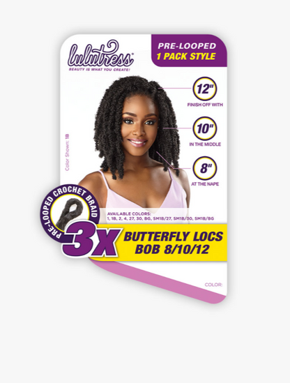 SENSATIONNEL - LULUTRESS 3X BUTTERFLY LOCS BOB 8″ 10″ 12″