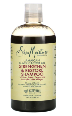 SHEA MOISTURE - JAMAICAN BLK CASTOR OIL - STRENGTHEN &amp; RESTORE HAIR SHAMPOO  13OZ