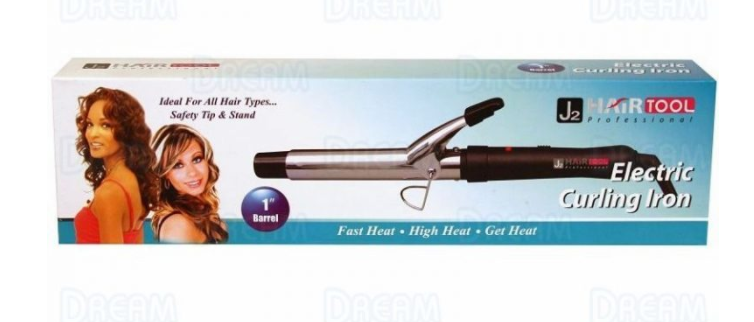 J2 HAIR TOOLS CURLING IRON CHROME 1″