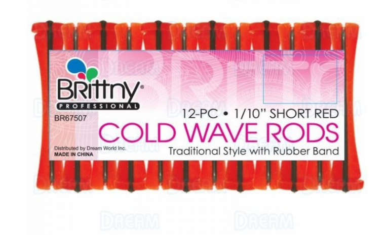 BRITTNY COLD WAVE ROD - 1/10&quot; SHORT 12 PIECES