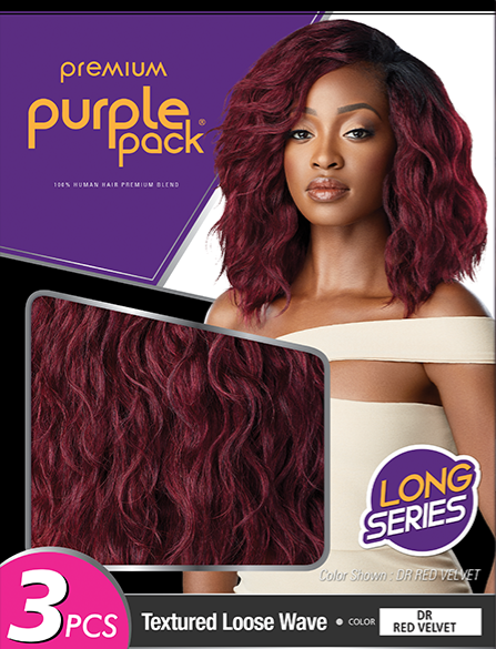 OUTRE PURPLE PACK 3 PIECES TEXTURED LOOSE WAVE This Is It Hair