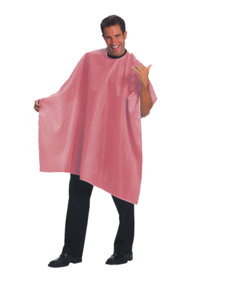 BETTY DAIN CAPE STRIPE BARBER APPAREL SNAP 60&quot;