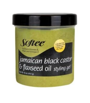 SOFTEE JAMAICAN BLACK CASTOR &amp; FLAXSEED STYLING GEL