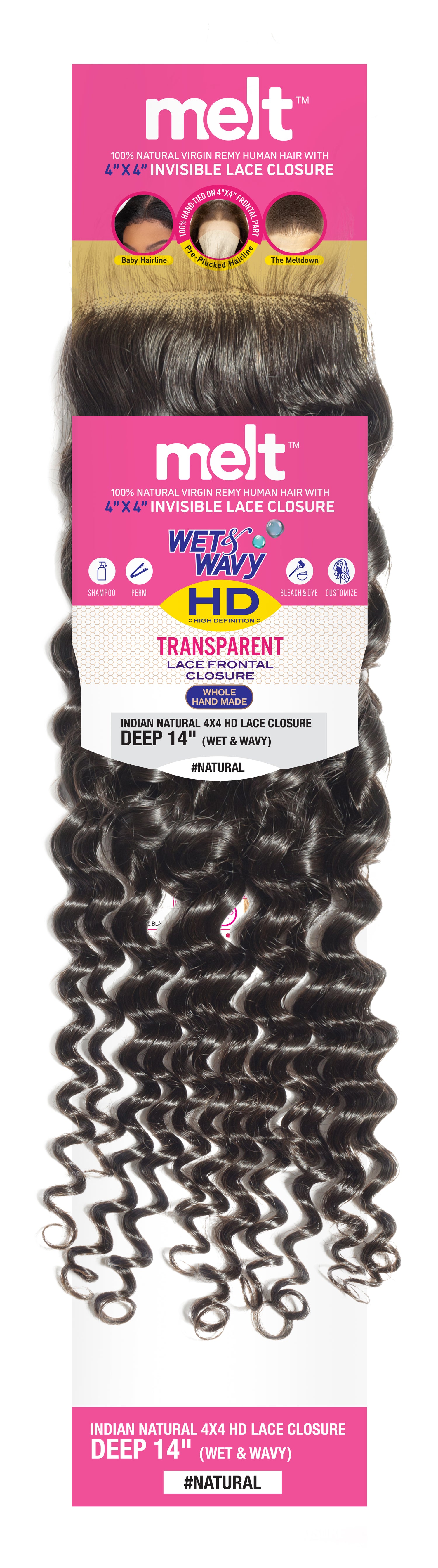 MELT 4X4 HD TRANSPARENT LACE FRONTAL CLOSURE - DEEP WET & WAVY – This Is It  Hair World