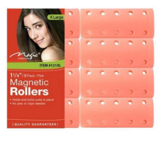 MAGIC COLLECTION  MAGNETIC 1 1/4&quot; ROLLERS 8 PIECES