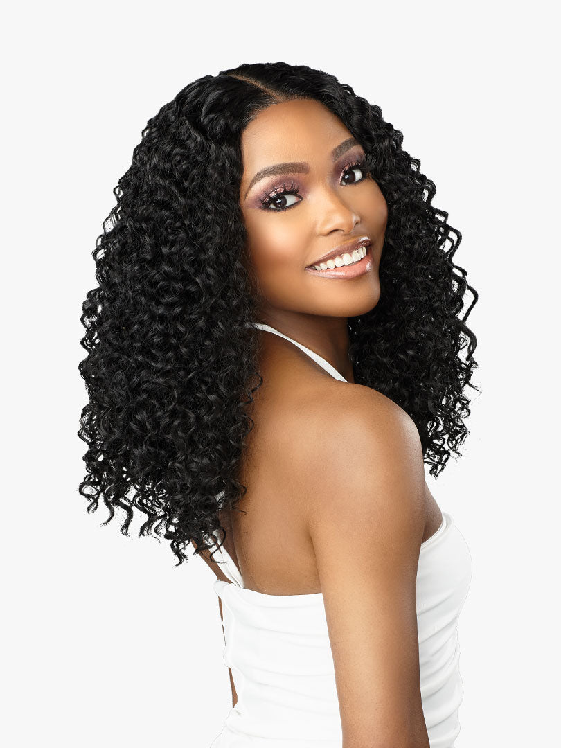 SENSATIONNEL - BUTTA LACE HUMAN HAIR BLEND WATER WAVE 16″ WIG