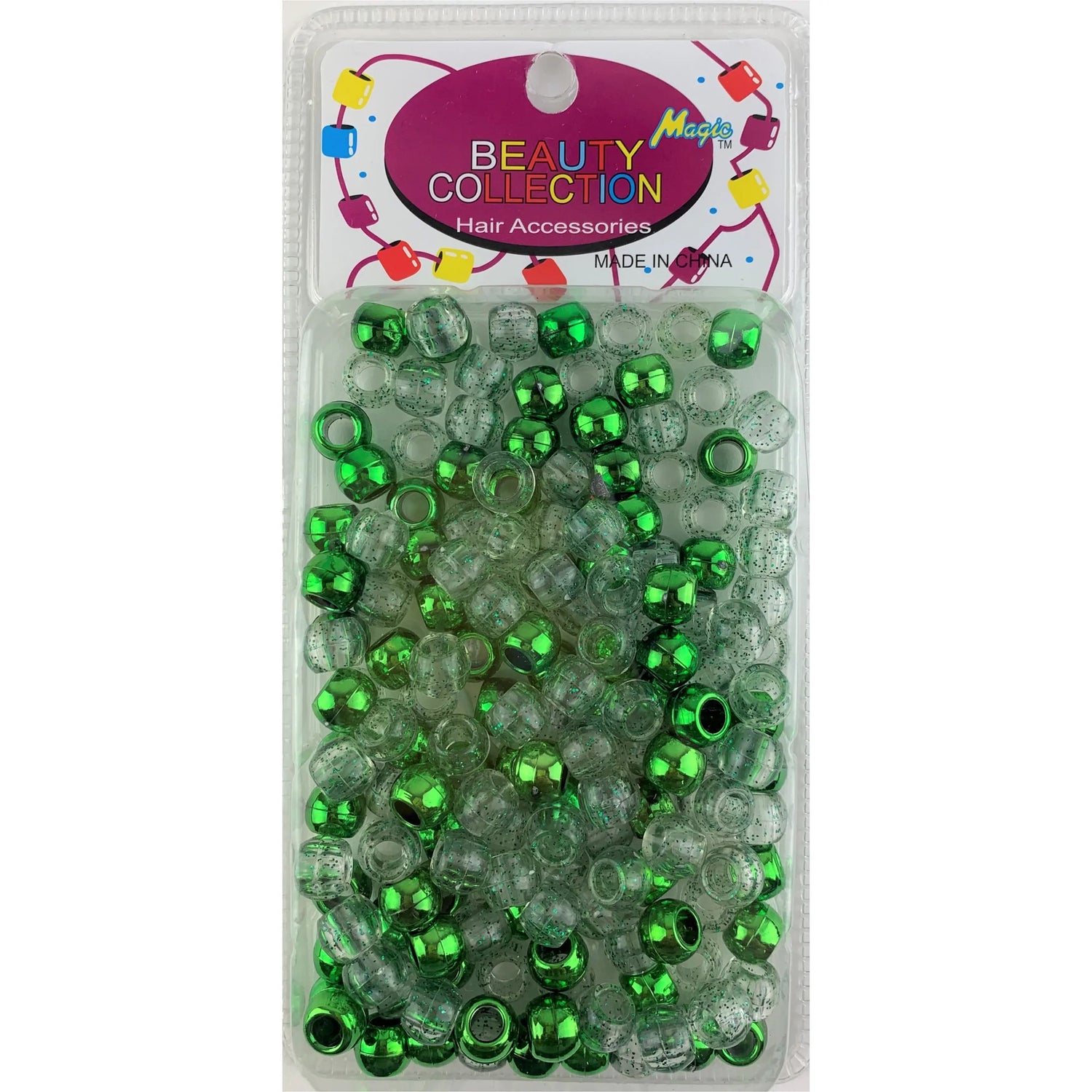 MAGIC COLLECTION - LARGE ROUND GLITTER BEADS 70 PIECES