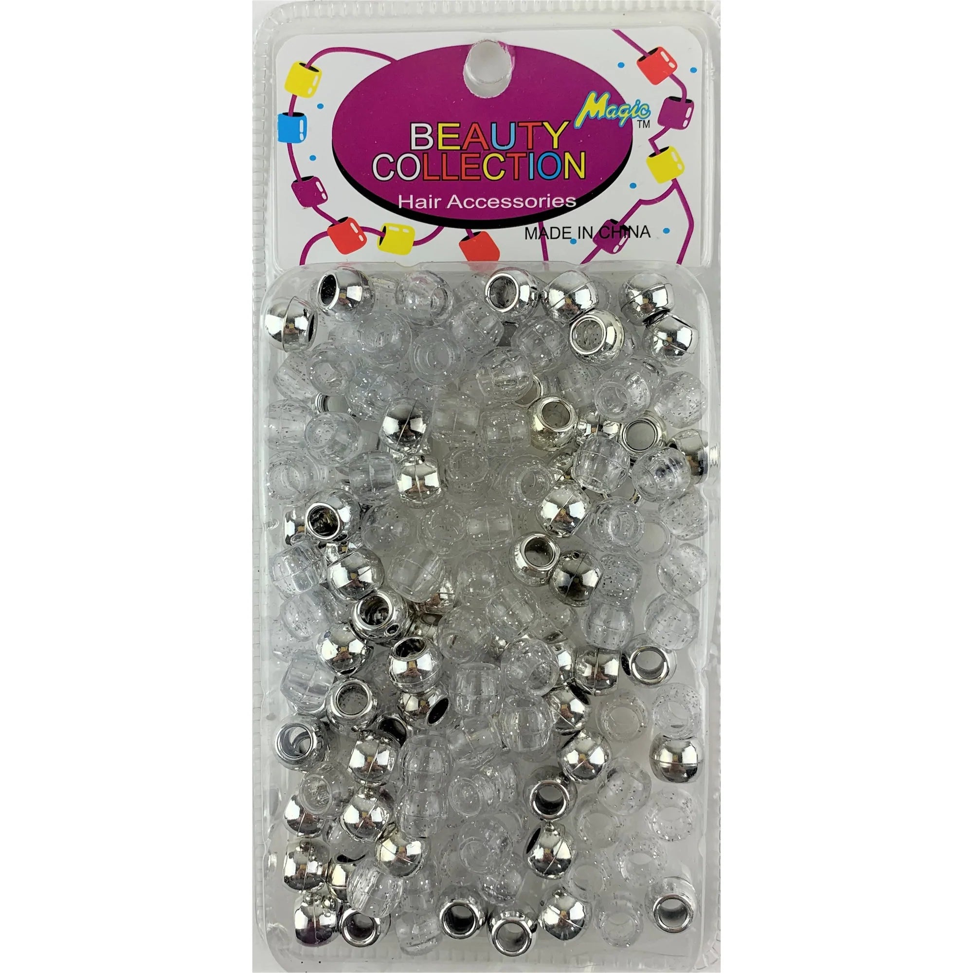 MAGIC COLLECTION - LARGE ROUND GLITTER BEADS 70 PIECES